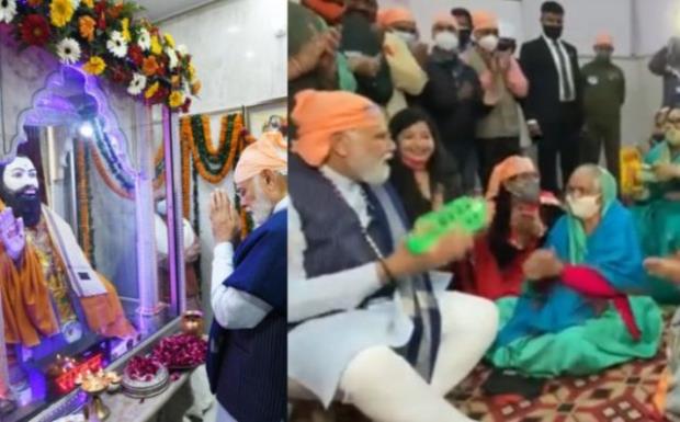 Guru-Ravidas-Jayanti Punjab-elections-2022 Prime-Minister-Narendra-Modi-visits-Shri-Guru-Ravidas-Vishram-Dham-Mandir