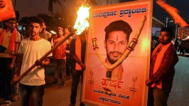 Justice for Harsha, Harsha murder case, Bajrang Dal activist murder case, Shivamogga karnataka violence, Protest during antim yatra of Harsha, Hibaj row, karnataka news, trending news, top news- True Scoop