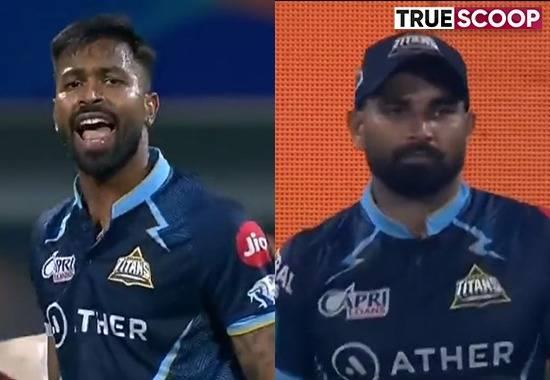 IPL 2022: Hardik Pandya loses clam at Mohammed Shami, caught abusing senior bowler; Video Viral