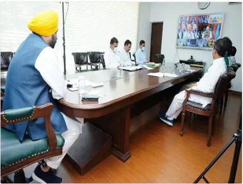 No-penalty-on-mask Punjab-Covid Mann-meeting-with-PM
