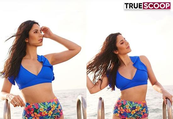 Katrina Kaif drops a 'bomb' in a stunning 'blue bikini' pose, beating 'Summer heat'; Fans react 'Aweee'