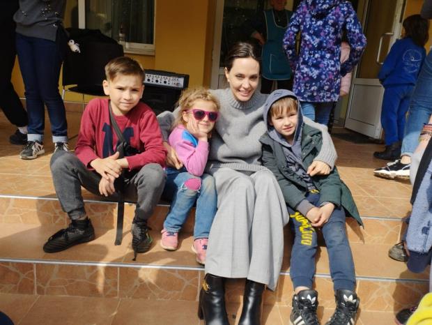 Angelina Jolie makes a surprise visit to Ukraine, meets children & refugees; 'No Special Trip'