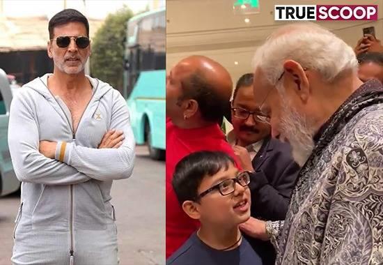 Akshay Kumar clean bowled over PM Modi enjoying Indian kid's 'Deshbhakti song' on Europe visit; Watch