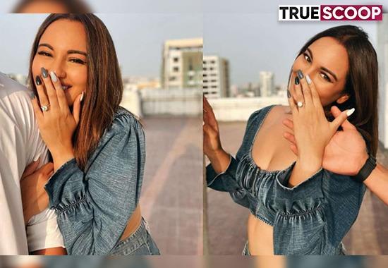 Sonakshi Sinha is engaged? Actress flaunts a diamond ring on her finger with a mystery man; Watch