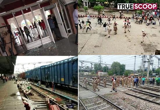 Agitators destroy Ludhiana Railway Station in Punjab 