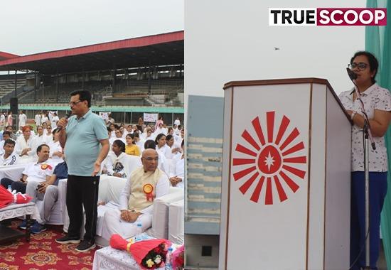 Ludhiana: Celebration of Yoga day and Anti drug campaign launched at Guru Nanak Stadium today 