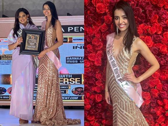 Ludhiana-born Raisin Saini wins Top Model award in the US; honoured by Miss Universe Harnaaz Sandhu