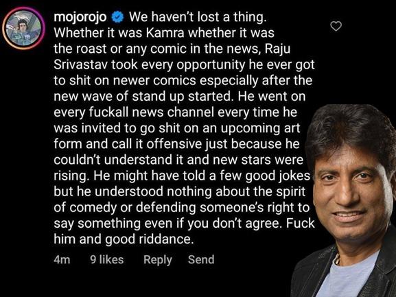 AIB fame Rohan Joshi's insensitive comments on Raju Srivastava's demise sparks furor, calls "F*** him and good riddance" 