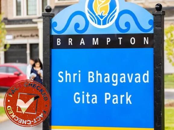Brampton-Bhagavad-Gita-Park-Vandalized reality-of-Bhagavad-Gita-Park-Vandalized Fact-Check