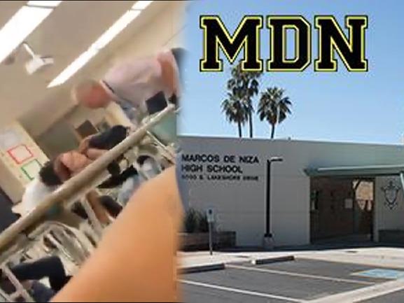 Tempe, Arizona: Marco De Niza High School teacher caught spitting & screaming on teen female student; Video Viral