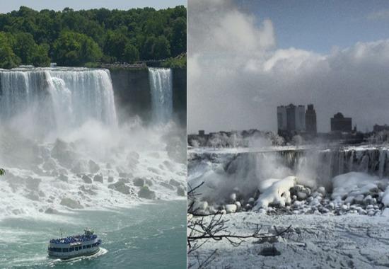 Niagara Falls partially freezes amidst US Blizzard 'Bomb Cyclone'; Video Viral