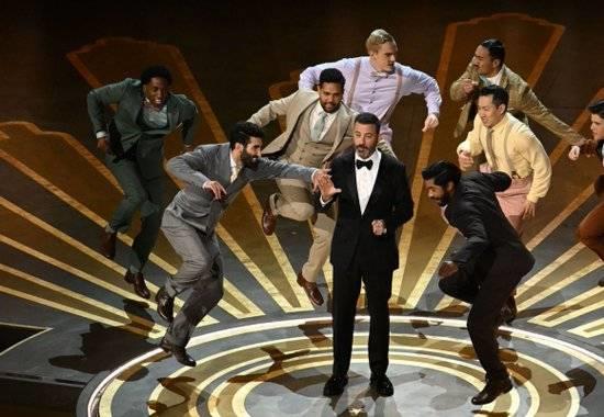 Oscars 2023: Comedian Jimmy Kimmel escorted in hilarious 'Naatu Naatu' style, Watch Video