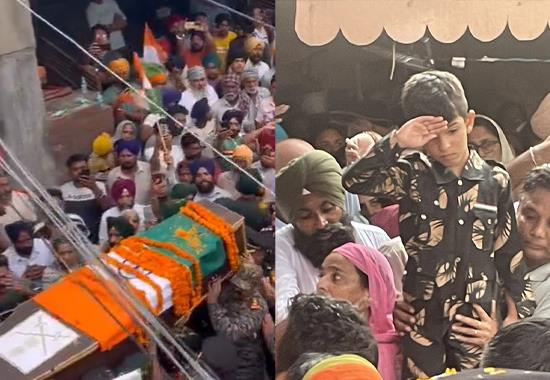 WATCH: Martyr Col Manpreet Singh's 6-year-old son wins internet as he salutes his father's mortal remains in Indian Army Uniform