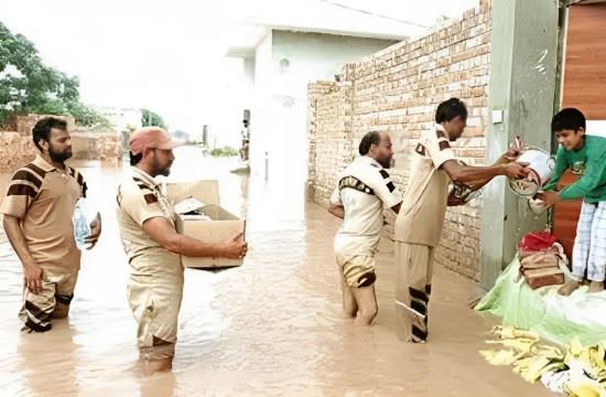 Punjab-floods Dhaka-Basti-relief Sutlej-River-overflow