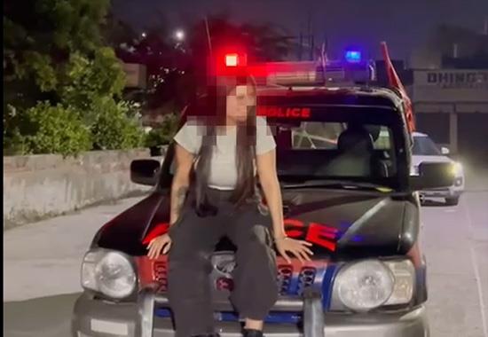 Dancing girl video on Police vehicle sparks uproar; Jalandhar Div. 4 SHO sent to lines; Watch