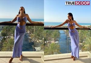 300px x 207px - Esha Gupta poses on verandah, wearing a lilac dress barefoot, 'We love  this' Fans; Pics